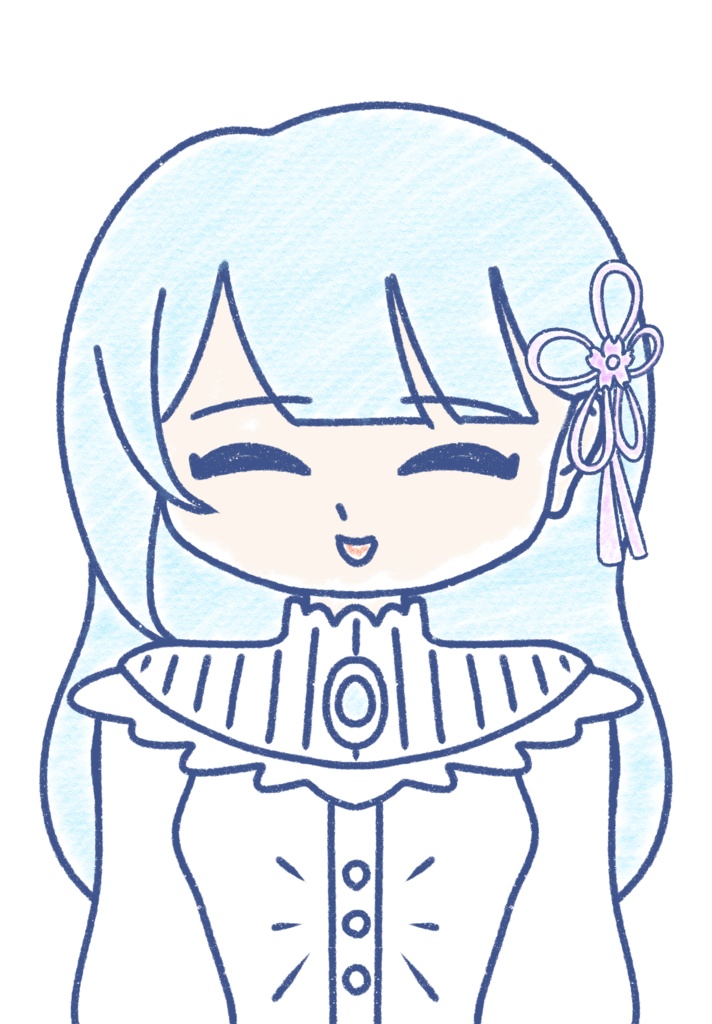 つくよみちゃん19歳 クレヨン上半身立ち絵ver1.0