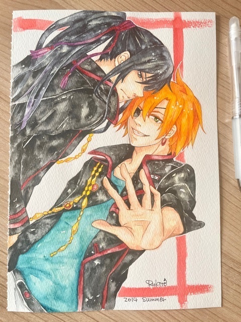 アナログ水彩イラスト 神田ｘラビ R Colors Booth