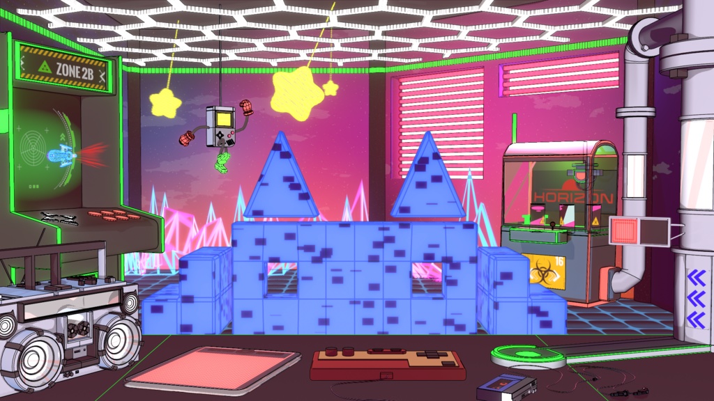 【動く配信背景】近代レトロひゅーちゃーGAMEROOM