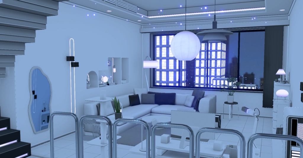 【Warudo】モノトーンルーム【BRP】