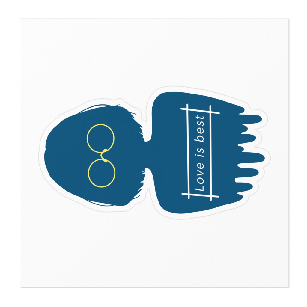 まるめがね ステッカー。