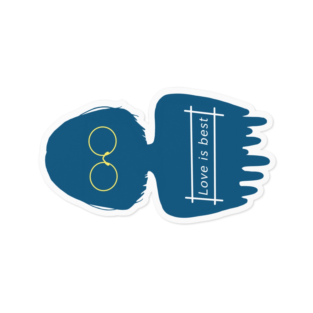 まるめがね  ステッカー。