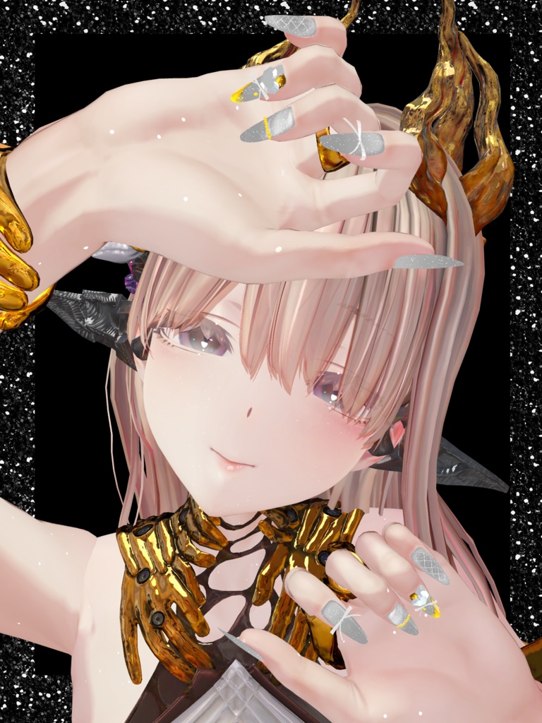 【ミダリス専用】リボンハートネイル