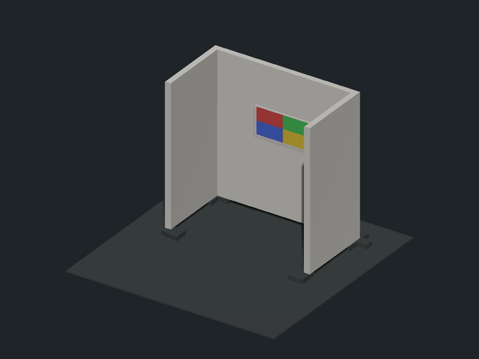 【無料】展示壁キット32部品+5配置|BLEND・FBX・Unity / ポセルーン