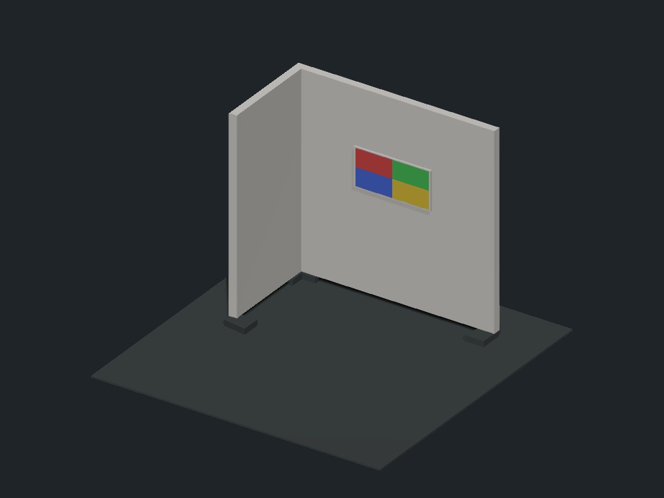 【無料】展示壁キット32部品+5配置|BLEND・FBX・Unity / ポセルーン