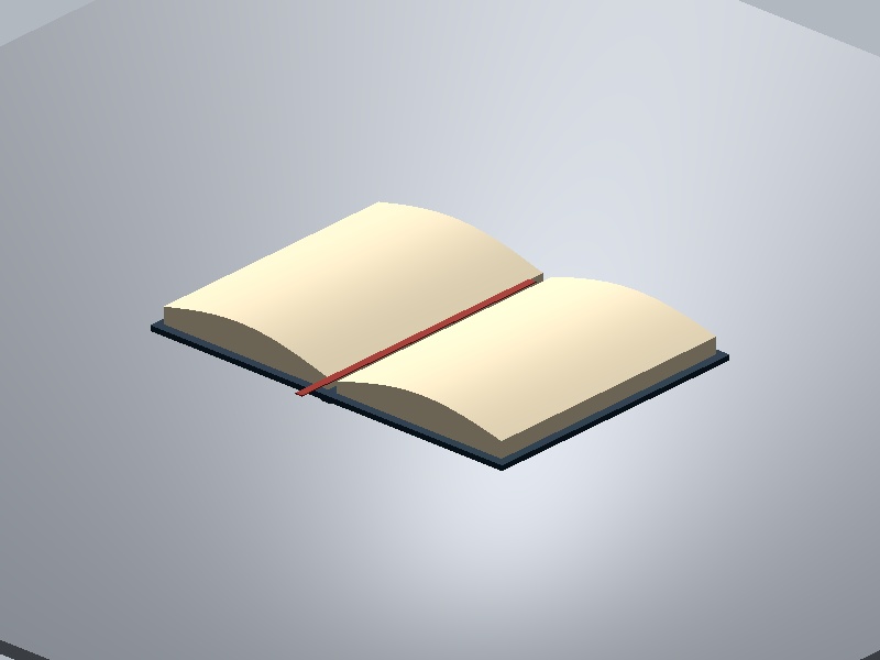 開いた本としおり|Unity用静的3D小物・FBX/Blender