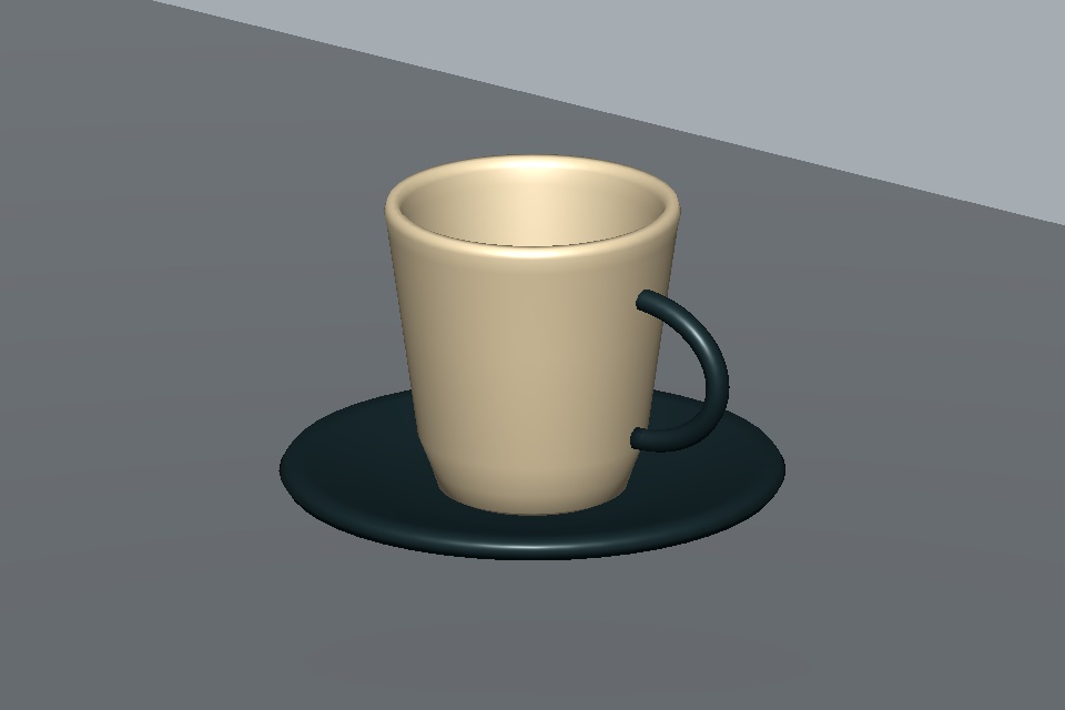 カップとソーサー｜Unity用静的3D小物・FBX/Blender
