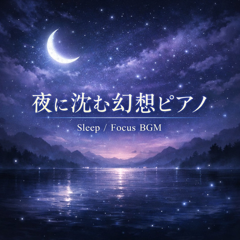 「夜に沈む幻想ピアノ｜睡眠・作業用BGM（ループ可）」