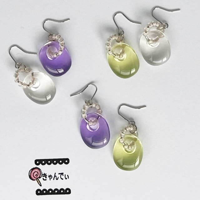 カラーを楽しめる ピアス 3カラー セット