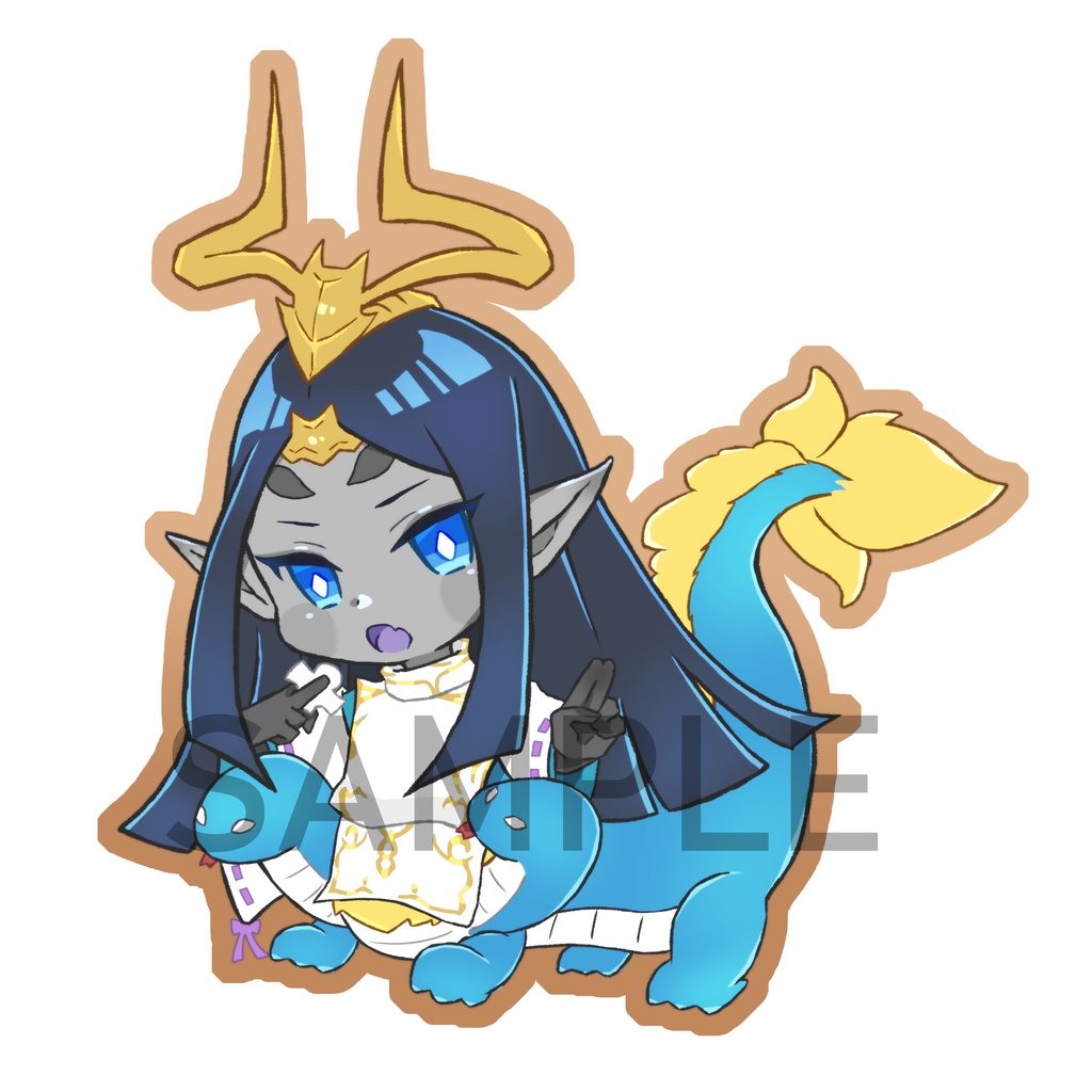 ウッドキーホルダー（青龍）