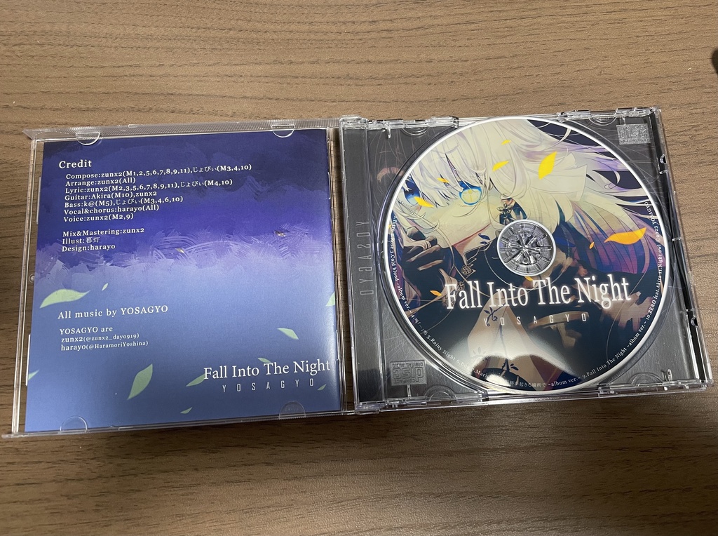 YOSAGYO 1st.Full Album『Fall Into The Night』CD版