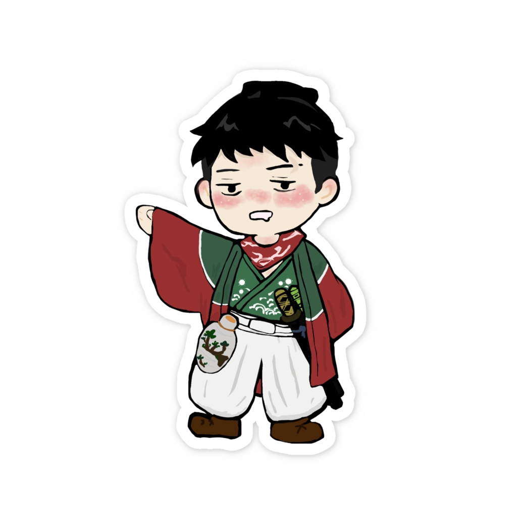 かつーらスマホステッカー