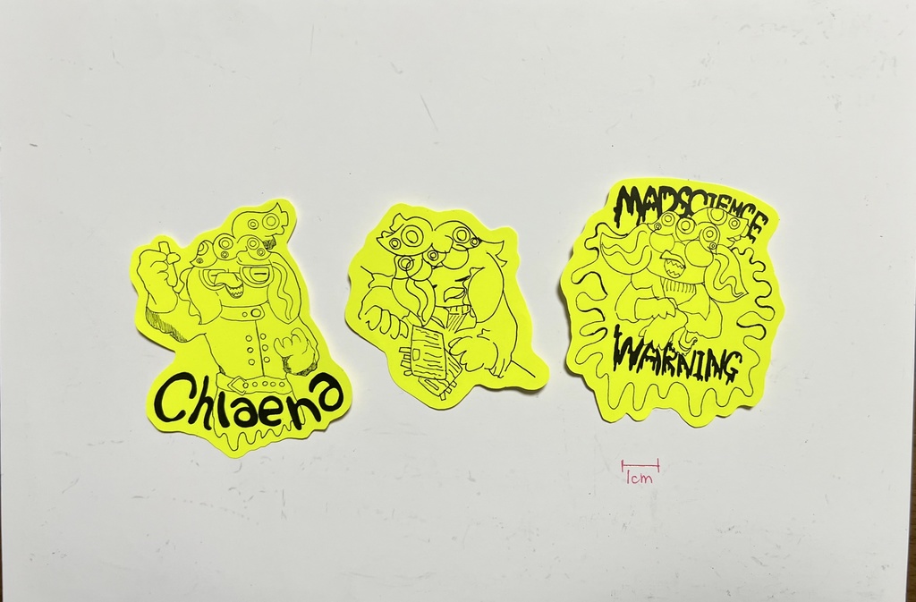 クラエナ蛍光色ステッカー