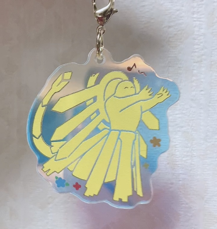 偏光アクリルのごきげんスフィンクス型君アクキー