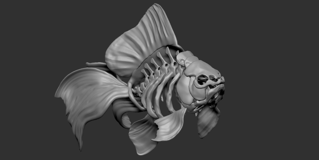 金魚 骨格標本風フィギュア サッチー Satti Booth