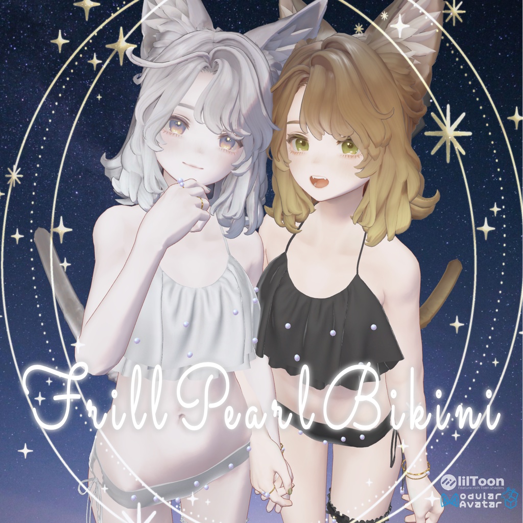 【Marycia】FrillPearlBikini / 4Colors