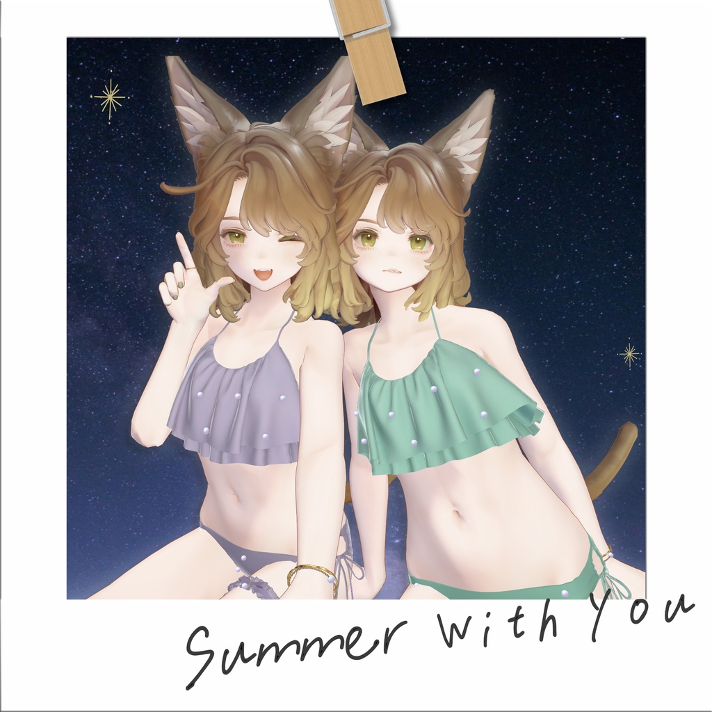 【Marycia】FrillPearlBikini / 4Colors