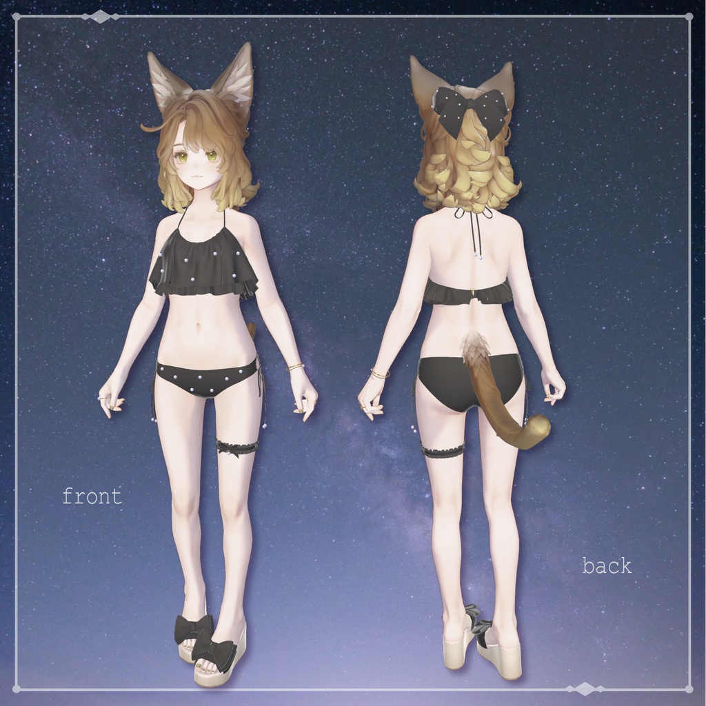 【Marycia】FrillPearlBikini / 4Colors