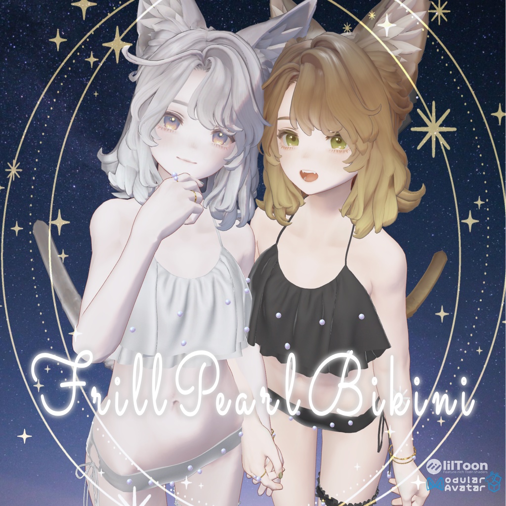 【Marycia】FrillPearlBikini / 4Colors
