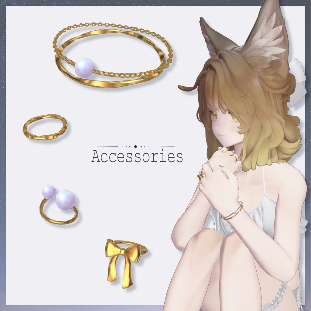 【Marycia】FrillPearlBikini / 4Colors