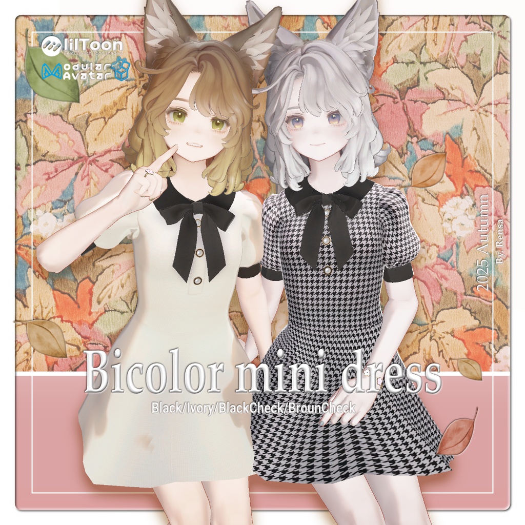 【Marycia/Lapwing/Sio】バイカラーミニワンピース / 5Colors