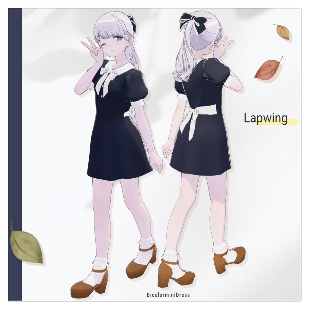 【Marycia/Lapwing/Sio】バイカラーミニワンピース / 5Colors