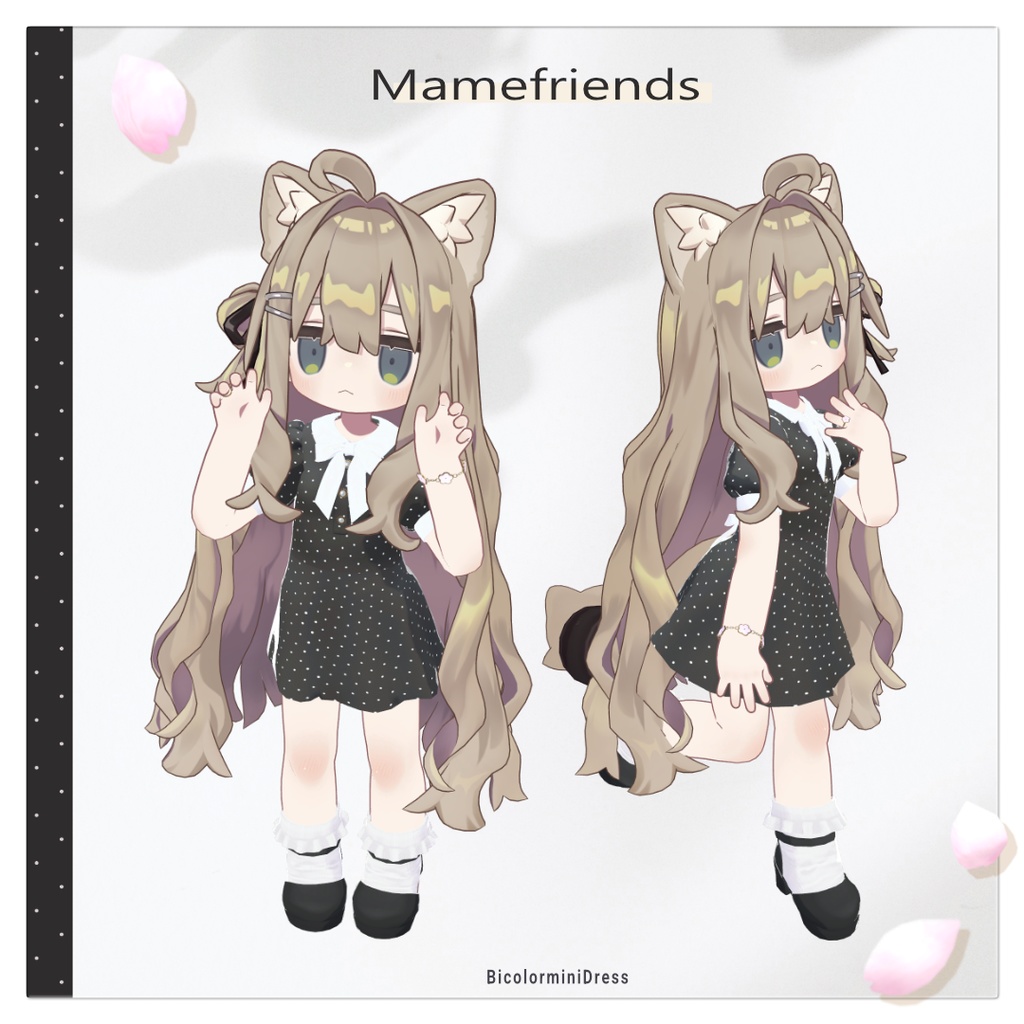 🌸セール中🌸 5アバター&まめふれんず対応 バイカラーミニワンピース / 7Colors