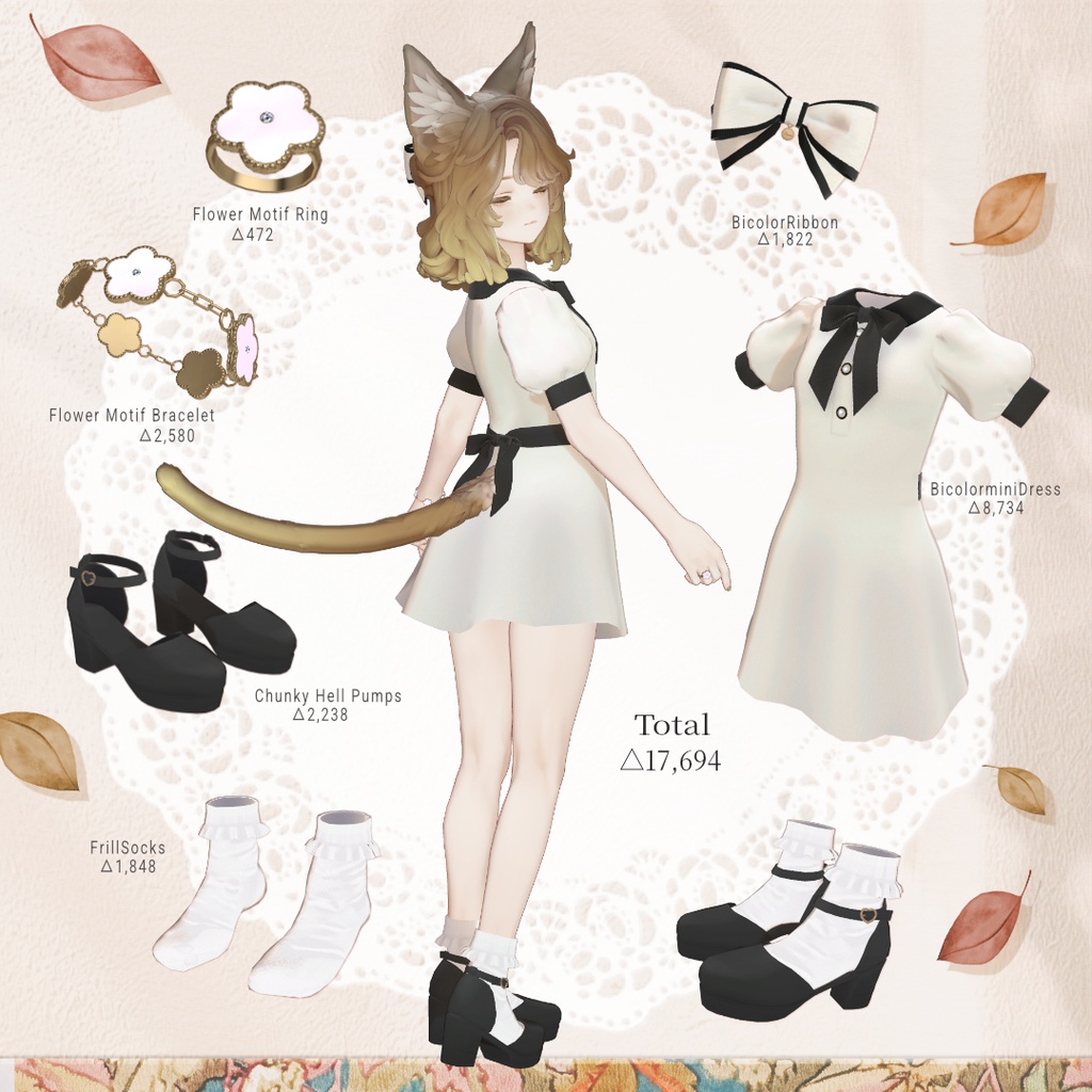 【Marycia/Lapwing/Sio】バイカラーミニワンピース / 5Colors