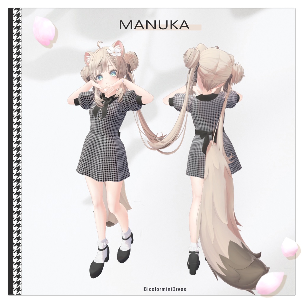 🌸セール中🌸 5アバター&まめふれんず対応 バイカラーミニワンピース / 7Colors