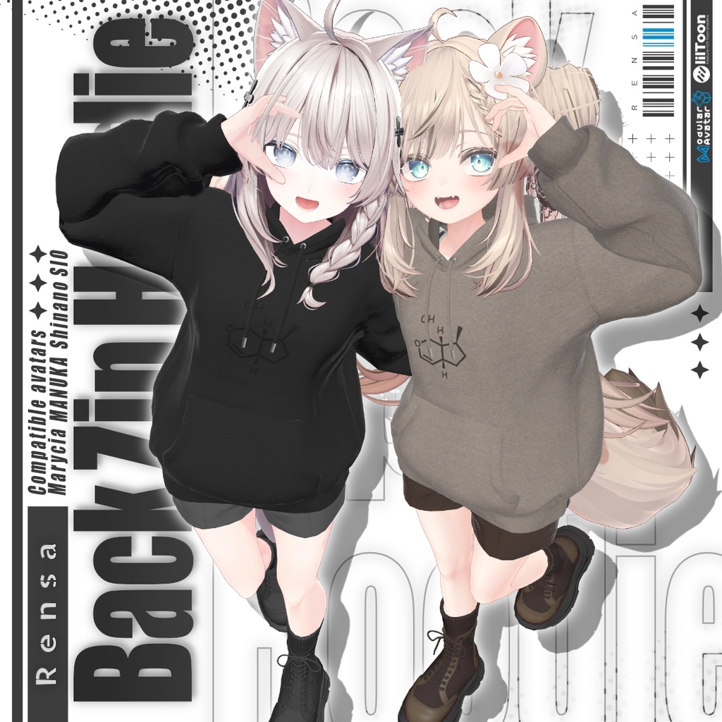 BackZipHoodie【Marycia/マヌカ/しなの/Sio】