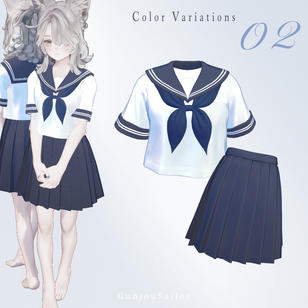 ˗ˏˋ🌻発売記念セール中🌻ˎˊ˗ 群青セーラー【Marycia/マヌカ/しなの/Sio/Lapwing】