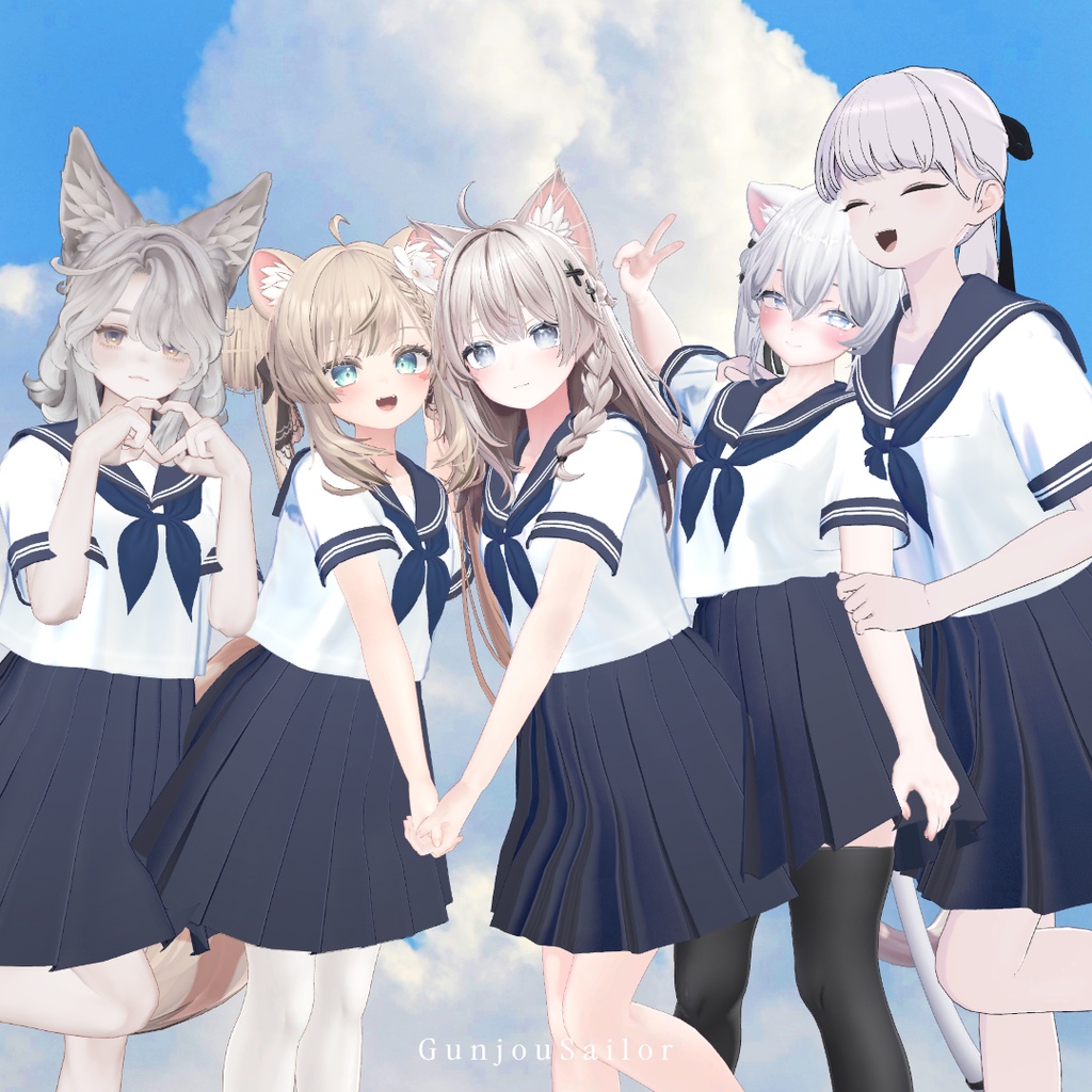 ˗ˏˋ🌻発売記念セール中🌻ˎˊ˗ 群青セーラー【Marycia/マヌカ/しなの/Sio/Lapwing】