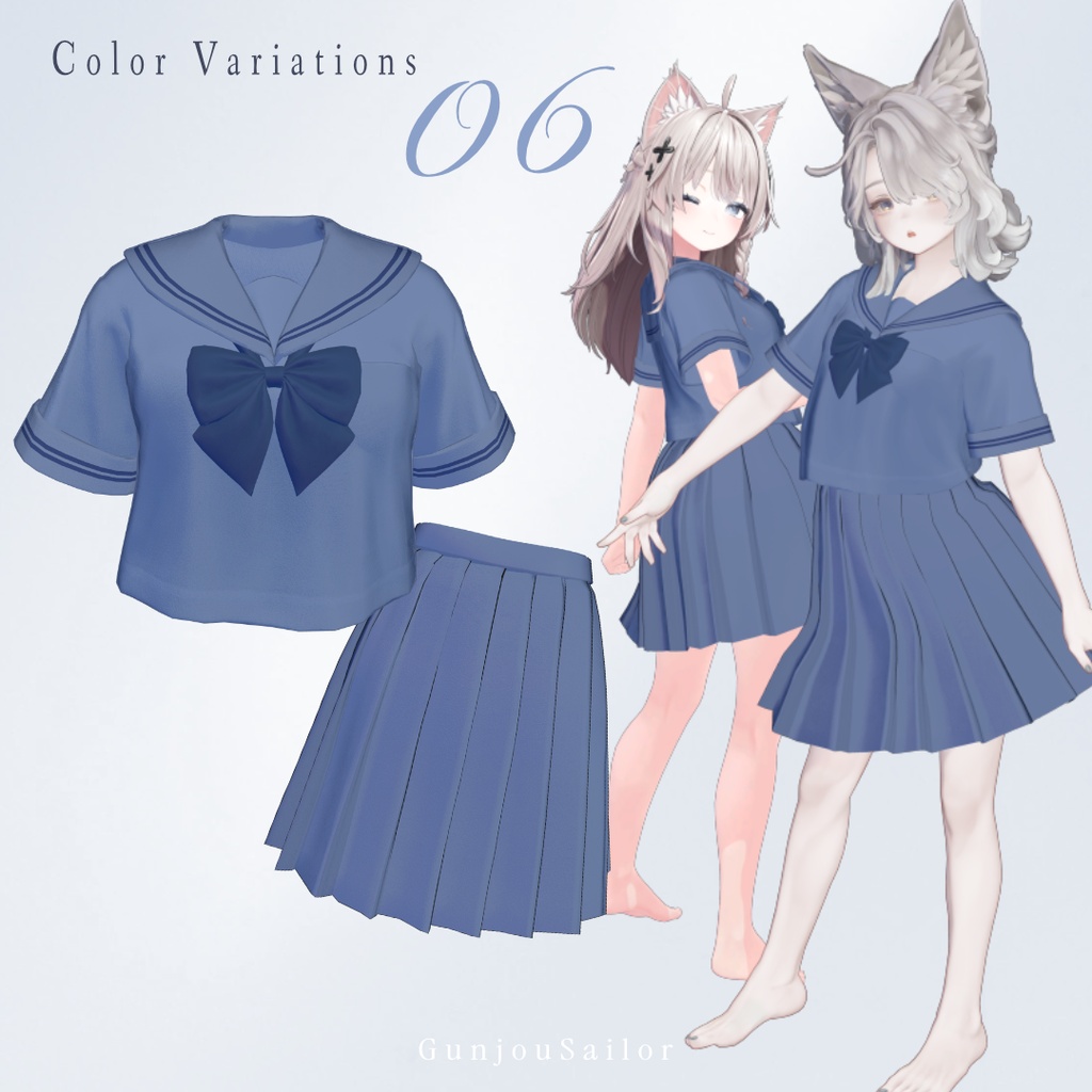 ˗ˏˋ🌻発売記念セール中🌻ˎˊ˗ 群青セーラー【Marycia/マヌカ/しなの/Sio/Lapwing】