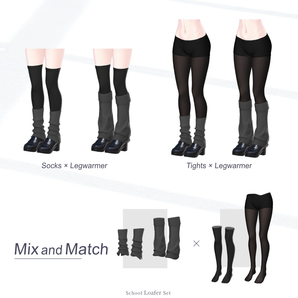 ˗ˏˋ🧦発売記念セール中🧦ˎˊ˗ Shool Loafer Set【Marycia/マヌカ/しなの/Sio/Lapwing】