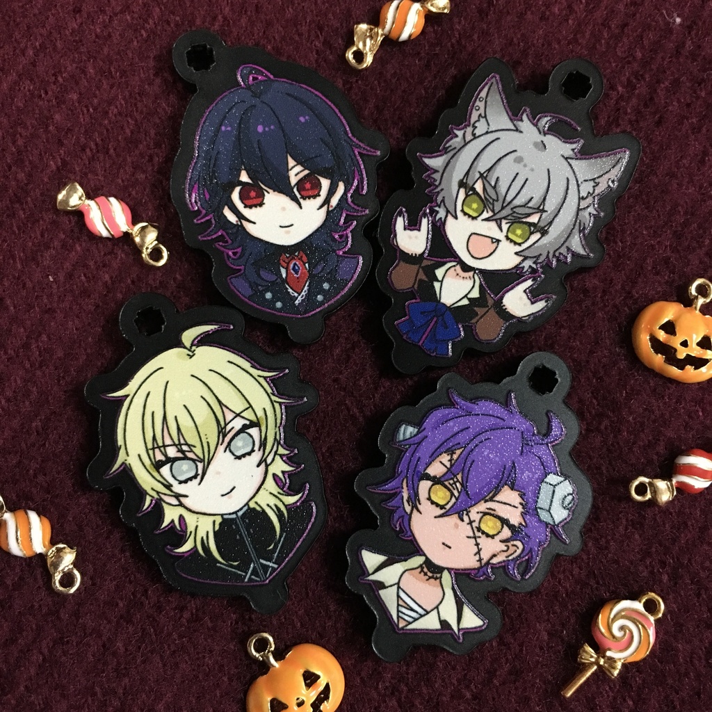 ハロウィングリッターミニポーチ-UNDEAD(カボチャver)