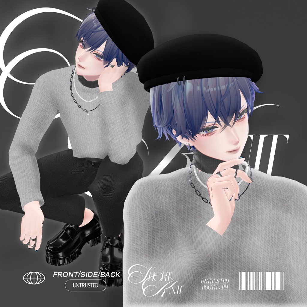 short knit for Men's avatar 男性アバター向け ショートニット