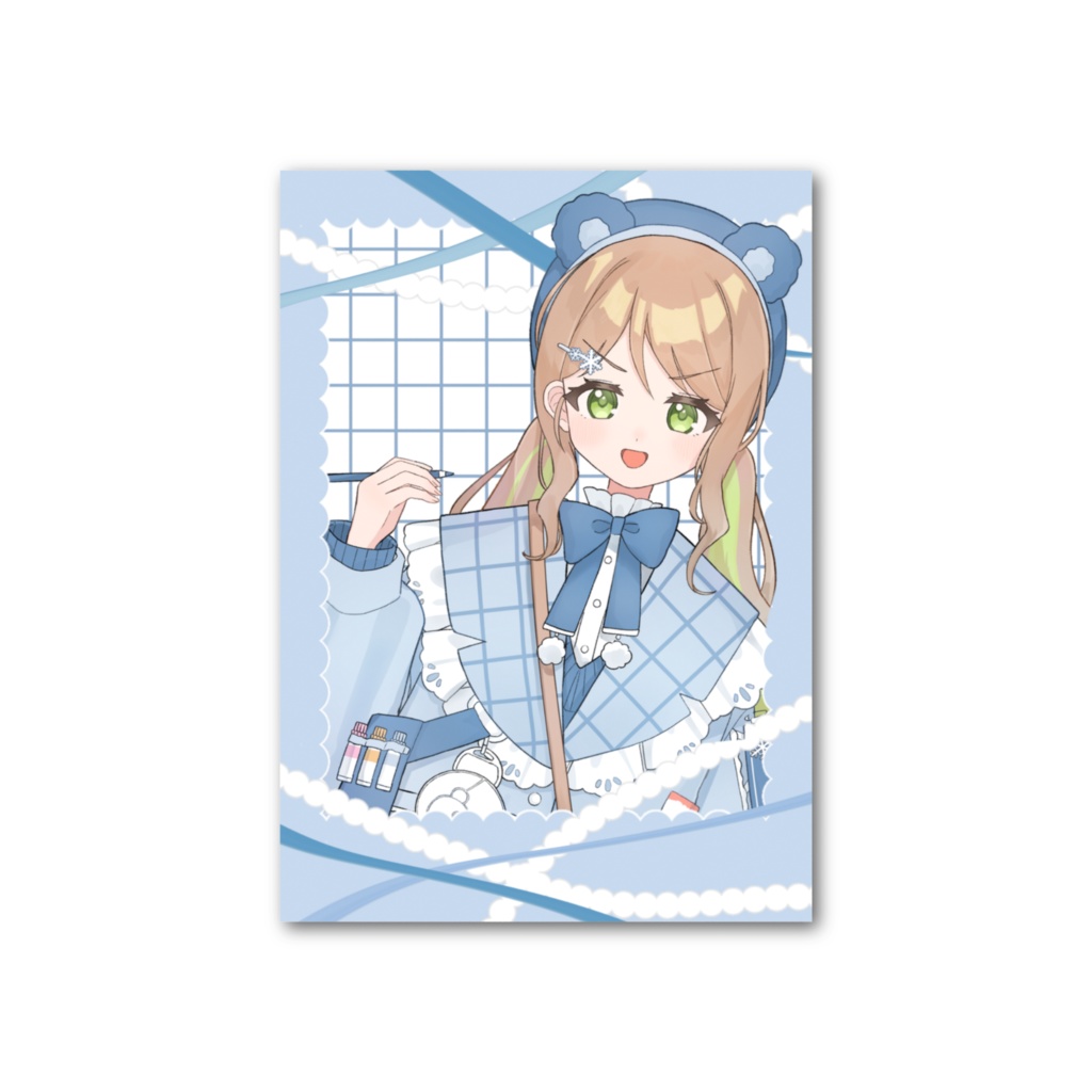 🧸ℂ𝕣𝕖𝕒𝕥𝕚𝕧𝕖くまさん衣装フォト風カード❄️