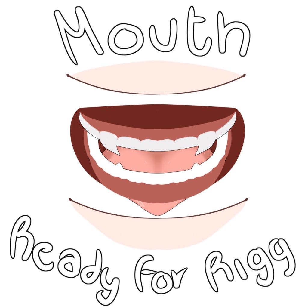 mouth ready for rig vbridger LIVE2D VTS -  口はリグの準備ができています -