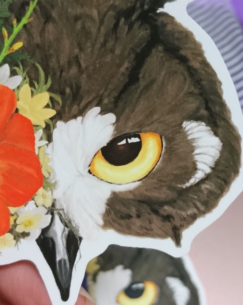 夢見るフクロウ【ステッカー】