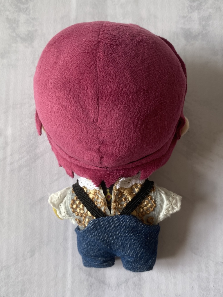 ぬい服トップスブルー大花