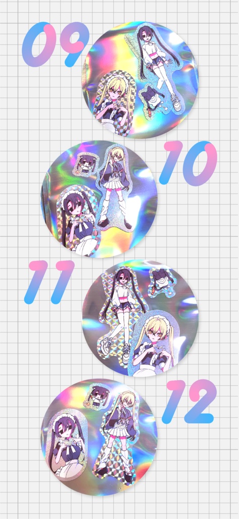 乙直ホログラムステッカー【再販】