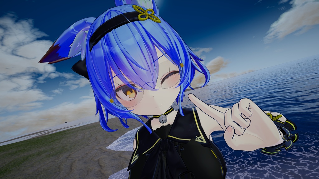 【VRChat用】シンプルリムレス眼鏡