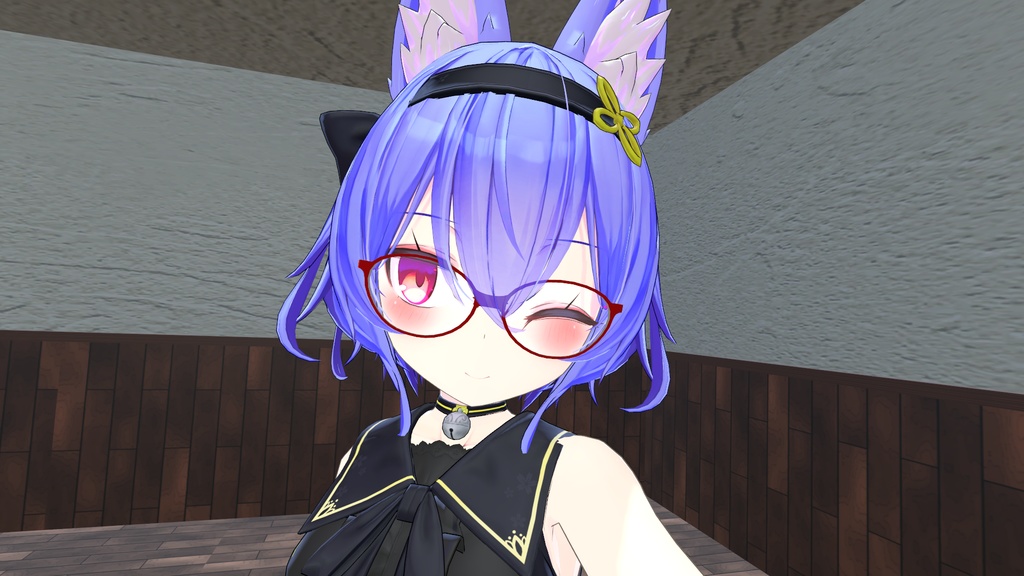 【VRChat用】メタルフレーム眼鏡