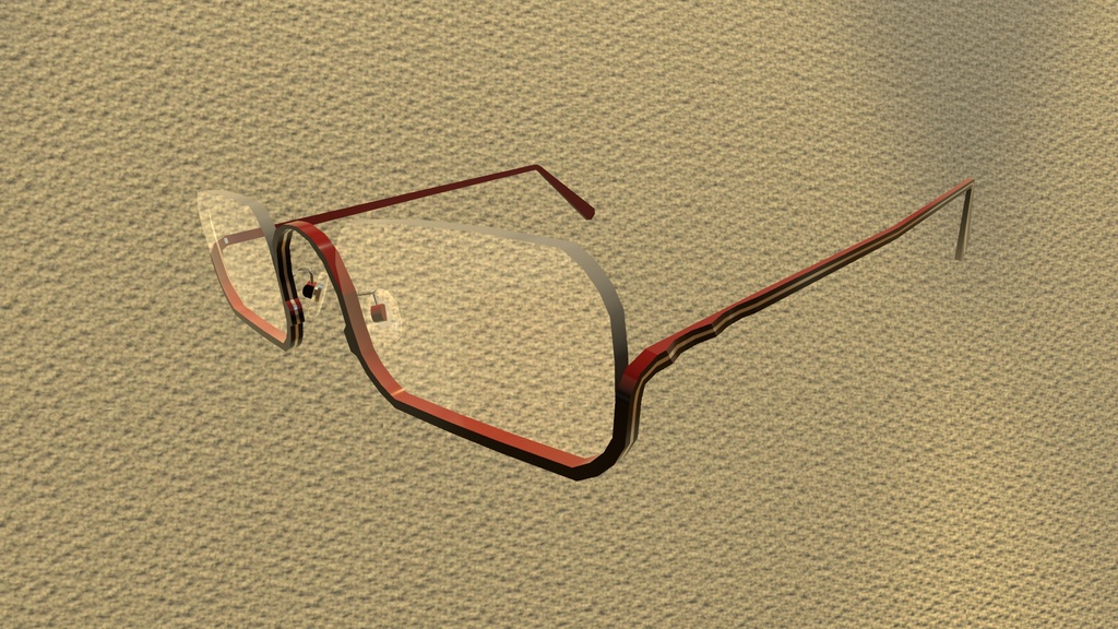 【VRChat用】アンダーリム眼鏡