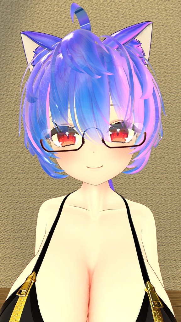 【VRChat用】アンダーリム眼鏡