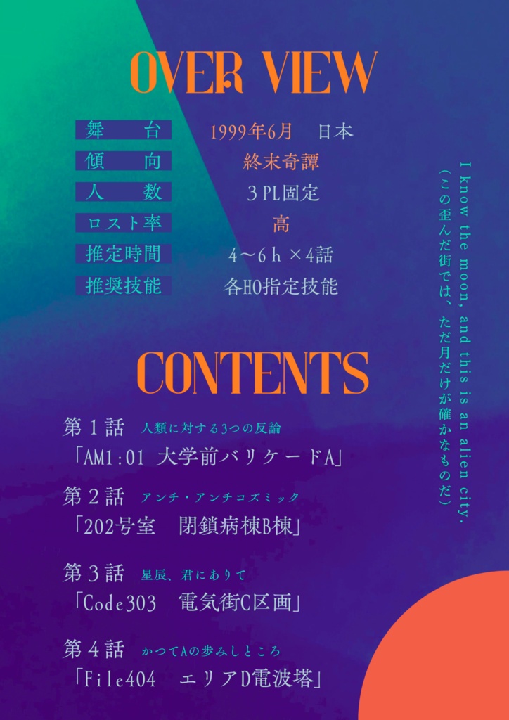 *予告【CoC】この深夜をマダムAの為に。【3PL秘匿キャンペーン】