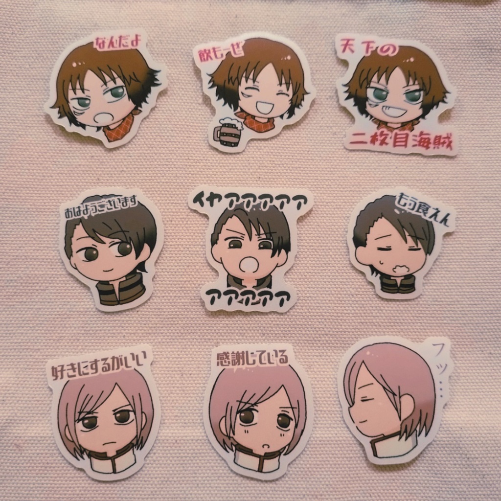 幻想水滸伝4　表美青年シールセット