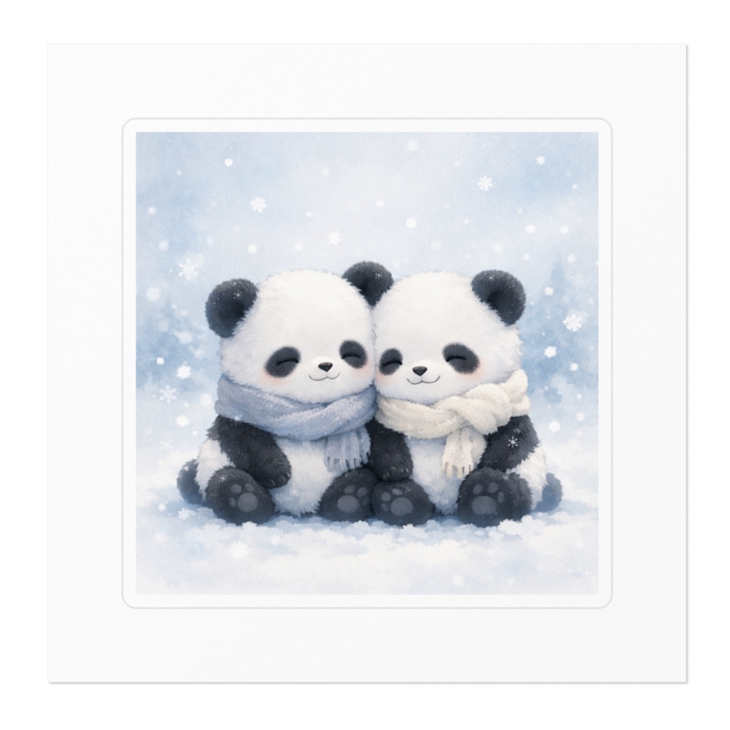 雪パンダ【ステッカー】