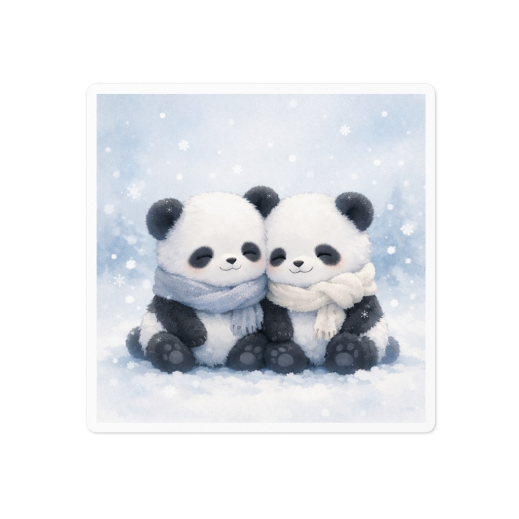 雪パンダ【ステッカー】