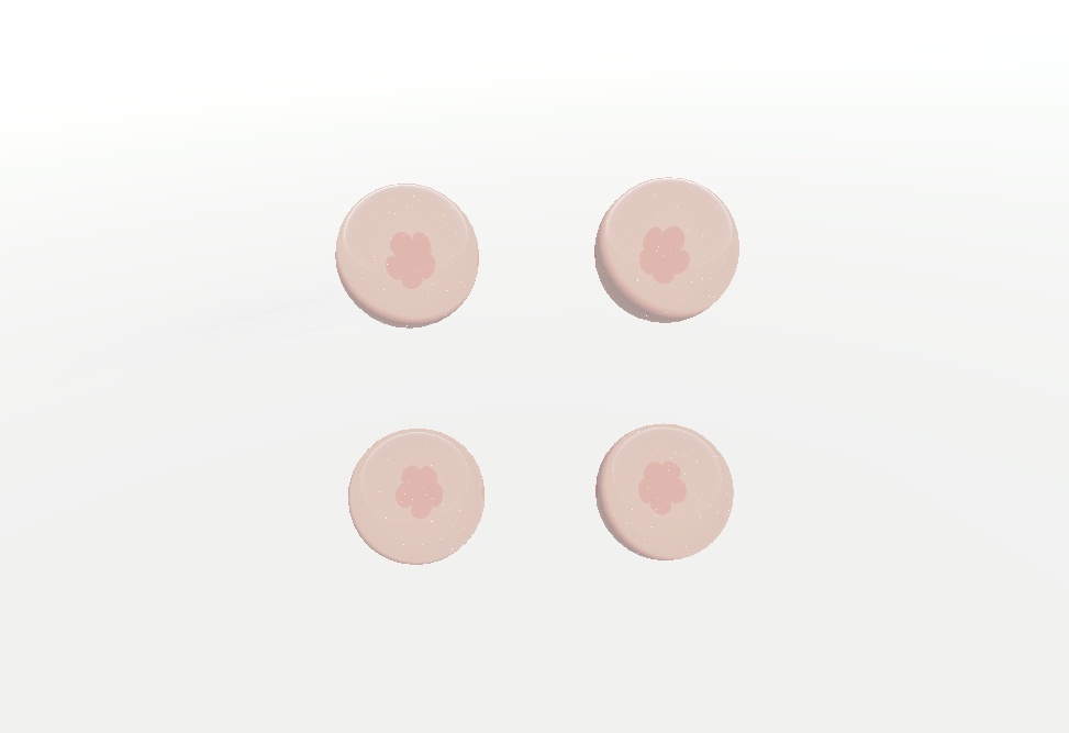 Glass beaded Flower Earrings ガラス玉 花 イヤリング ㅣ3D Model, VRChat